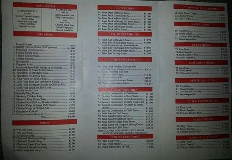 Genting Chinese en Bandon Carta .